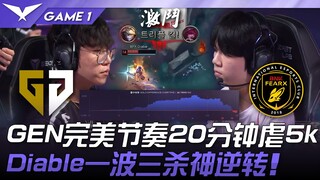 GEN vs BFX: GEN's Perfect Tempo Crushes 5k in 20 Minutes! Diable Stages a Legendary Comeback with a 