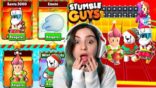 ZEREI NOVO PASSE de NATAL com NOVAS SKINS e FIZ IMPOSSIVEL no BLOCKDASH LENDÁRIO no STUMBLE GUYS..