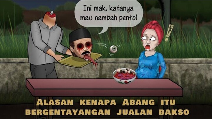 Asal Usul Bakso setan (Full Movie) #HORORKOMEDI  Kartun Hantu Lucu