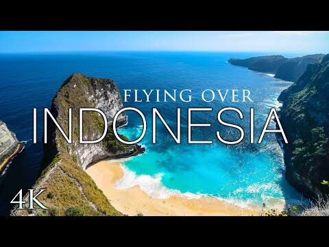 FLYING OVER INDONESIA (4K) 30 Minute Drone Film + Relax Moods Music | Bali, Nusa Penida & East Java