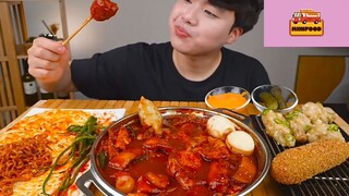 Mukbang mì với bánh gạo cay Hàn Quốc phần 4 #anngon