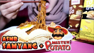 ASMR SAMYANG 2X SPICY + MISTER POTATO TO GO | ASMR Indonesia #ASMRMPTOGO #ASMRCHALLENGE