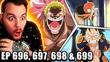 One Piece REACTION Episode 696, 697, 698 & 699