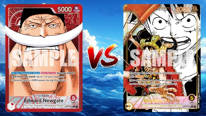 One Piece TCG Edward Newgate VS Sabo And Elbaph Luffy!!
