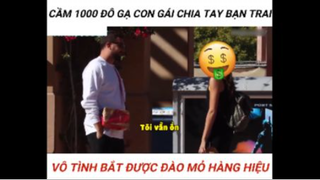 Cầm 1000$ gạ gái chia tay bạn trai part 2 #giaitri