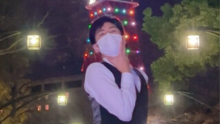 A man in a suit dances sexy to WOMAN under Tokyo Tower