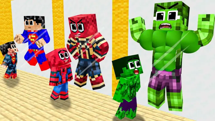 Monster School : Baby Hulk Live With Foster Parents And Bad Brother Spider Man - Minecraft Animation