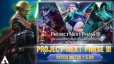 PATCH NOTES 1.5.88 UPDATED | PROJECT NEXT PHASE 3 | NEW MAP | STAR WARS SKIN | NEW EMOTE | MLBB
