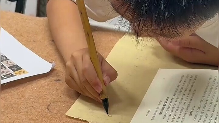 Second-graders’ semi-cursive calligraphy—so smooth even the calligraphy teacher would envy it.