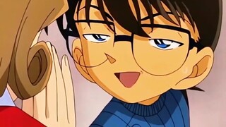 Conan would rather believe that there is something on his face than believe that Huiyuan likes him