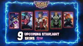 9 UPCOMING NEW STARLIGHT SKINS MOBILE LEGENDS || MLBB NEW STARLIGHT SKINS 2022