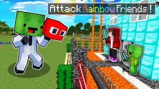 RED RAINBOW FRIEND Mikey vs Security House - Minecraft gameplay by Mikey and JJ (Maizen Parody)