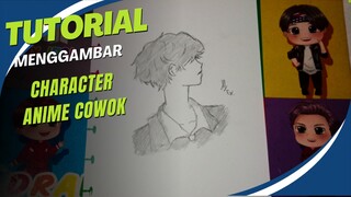 Menggambar Character Anime Cowok Simple