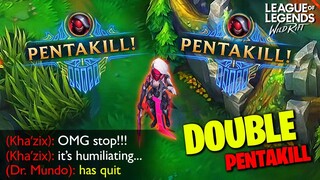 THIS DOUBLE PENTAKILL WILL BLOW YOUR MIND!! - League of Legends Wild Rift