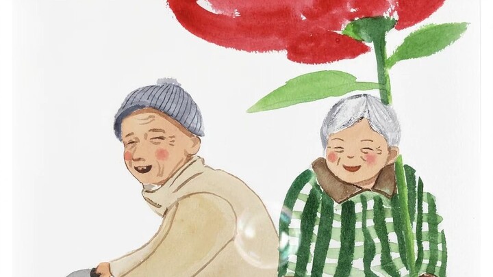 Ini bukan sekuntum mawar, ini sebuah hati berbentuk mawar; melihat yang ada di tangan ibu-ibu itu, s