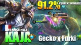 Kaja Perfect Gameplay with 91.2% Current WinRate! | Top Global Kaja Gameplay By Gecko χ Furki ~ MLBB