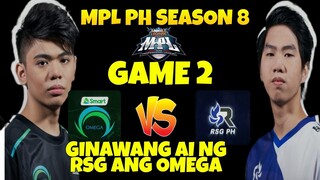 SMART OMEGA vs RSG GAME 2 | MPL PH SEASON 8 WEEK 4 DAY 3 | MLBB