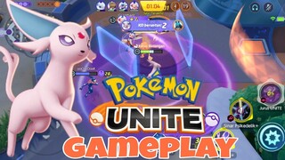 GAMEPLAY POKEMON UNITE ||EVOLUSI DARI EVEE INI DAMAGENYA TERLALU OP #video #pokemonunite #arsygaming