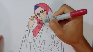 YANG PENGEN BISA MENGGAMBAR WAJIB NONTON !! CARA MENGGAMBAR ANIME/KARTUN ISLAMI