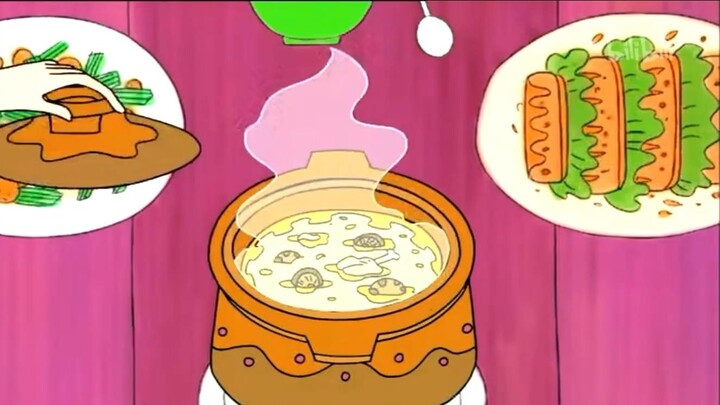 Ikan rebus, daging makan siang, mentimun tumis, ham, jamur kecil, dan ayam panggang [Makanan Gourmet