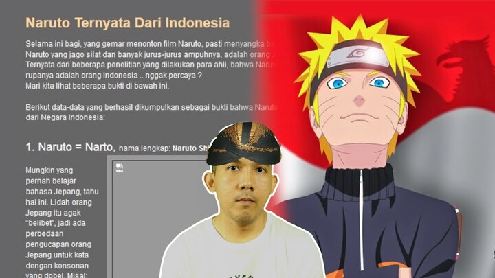 Naruto Sebenarnya Asal Indonesia?
