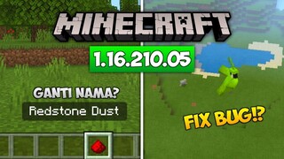 UPDATE! MCPE OFFICIAL VERSI TERBARU 1.16.210.05 - REDSTONE GANTI NAMA! & FIX BUGS!?