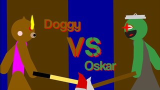 Doggy Vs Oskar - Battle Of Axes #2 - Stick Nodes Roblox Piggy/Puppet