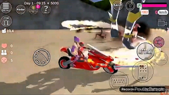 ranger melawan monster || sakura school simulator