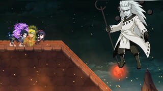 Bersama Naruto,Sasuke dan Kakashi Melawan Madara Uchiwa