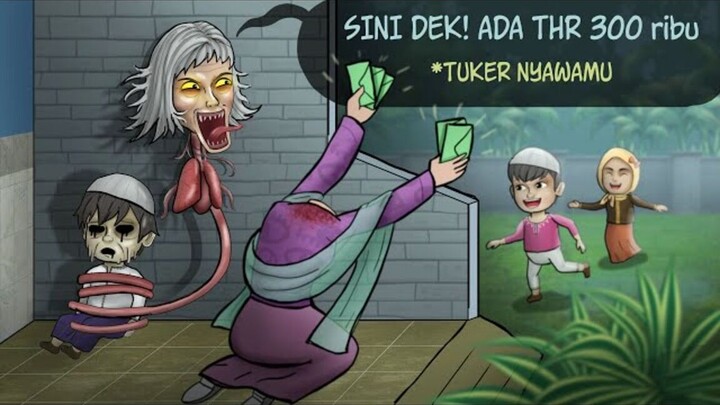 Kuyang Bagi2 THR Lebaran #HORRORKOMEDI  Kartun Hantu, Kartun Lucu