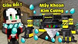 REDHOOD THỬ THÁCH CHẾ TẠO MÁY KHOAN KIM CƯƠNG SIÊU VIP TRONG MINECRAFT*1 NGÀY MỀU TÌM KIM CƯƠNG MCPE