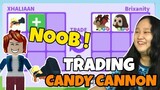 TRADING MY CANDY CANNON AS A NOOB IN RICH ADOPT ME SERVER (Roblox Tagalog)