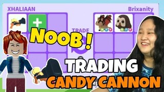 TRADING MY CANDY CANNON AS A NOOB IN RICH ADOPT ME SERVER (Roblox Tagalog)