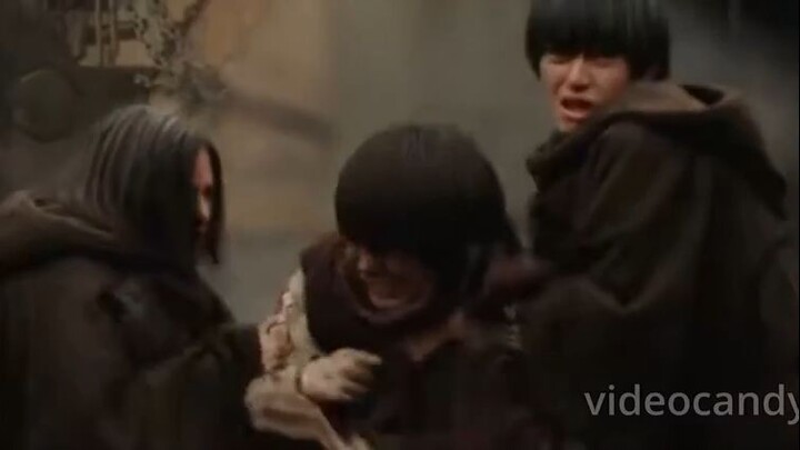 Mikasa slaps Captain Shikishima's face | Attack on Titan 2 (2015)