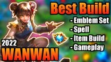 WANWAN BEST BUILD 2022 | TOP 1 GLOBAL WANWAN BUILD | WANWAN - MOBILE LEGENDS | MLBB