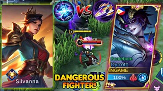 DYRROTH VS SILVANNA DANGEROUS FIGHTER | DARK AGAINST LIGHT | MYTHIC SOLO RANK DYRROTH BUILD | MLBB