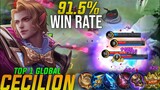 91.5% Win Rate Cecilion Top Global Gameplay Cecilion Best Emblem & Build 2022 - MLBB