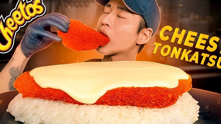 ASMR MUKBANG HOT CHEETOS TONKATSU   COOKING & EATING SOUNDS   Zach Choi ASMR