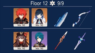 [Abyss Guide F2P] Diluc Luxurious Sea-Lord 🐟🔥 Hu tao Dragon's Bane 🐉🔥 Abyss 12 Genshin Impact