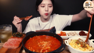 Ăn sập thế giới 18 Kimchi-jjigae Ramyeon Mukbang ASMR #amthuc