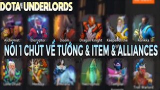 Nói 1 chút về tướng, item và Alliances trong Dota Underlords | Hướng dẫn căn bản | gasenpai