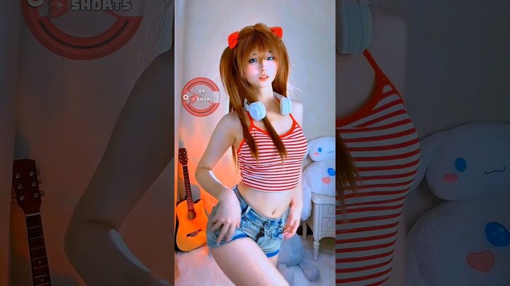 Asuka Langley Sohryu Cute Dance Again  Neon Genesis Evangelion Cosplay #shorts