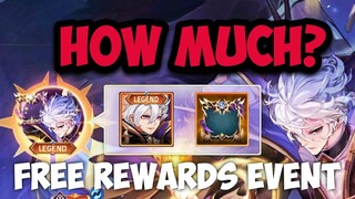 HOW MUCH LEGEND VALIR? - FREE REWARDS EVENT | Mobile Legends: Adventure