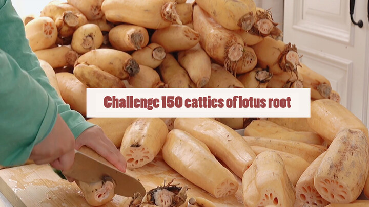 [Food]Make lotus powder with 150 pounds of lotus.