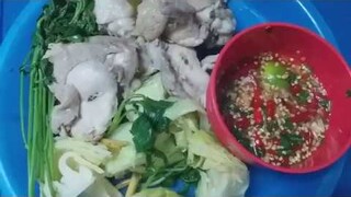 นึ่งไก่แบบบ้านๆ สูตรสาวโรงงาน แซ่บๆ จ้า