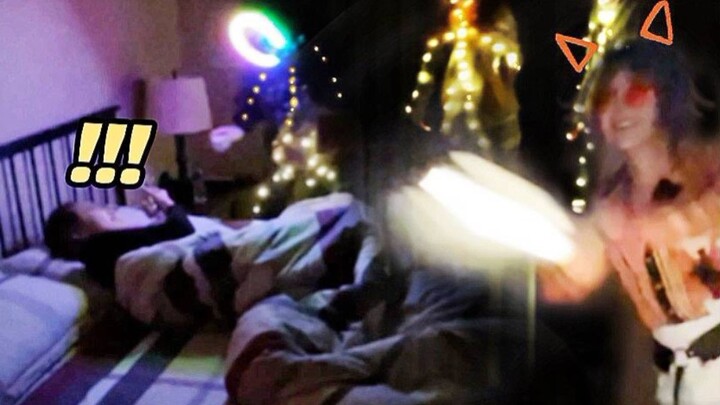 Arrange for aliens to kidnap her while relatives and friends are sleeping and let her push for rescu