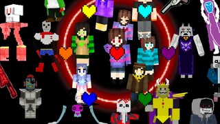 [Minecraft] ชุดสะสม! คลังส่วนเสริม Undertale mod ที่ไม่ล็อคเลือด