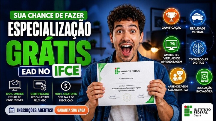 Garanta Sua Vaga: Especialização Gratuita EaD no IFCE
