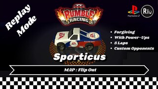 Rumble Racing PS2 Gameplay HD | Sporticus (Rookie) – Flip Out (Forgiving + Power-Ups)| yt: riopersal