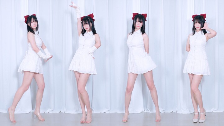 Round-faced sweet girl, but old cotton shoes dancing Tell Me~ [horizontal screen vertical shot]